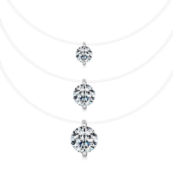 Anryss 925 Sterling Silver Necklace with Mermaid Tears Moissanite Pendant