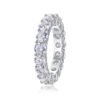 Anryss 925 sterling silver tylish colorfast fully inlaid moissanite ring - understated luxury for niche buyers