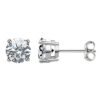 Anryss 925 Sterling Silver Niche Classic Four-Prong Authentic Moissanite Stud Earrings for Women Plated with 18K Gold