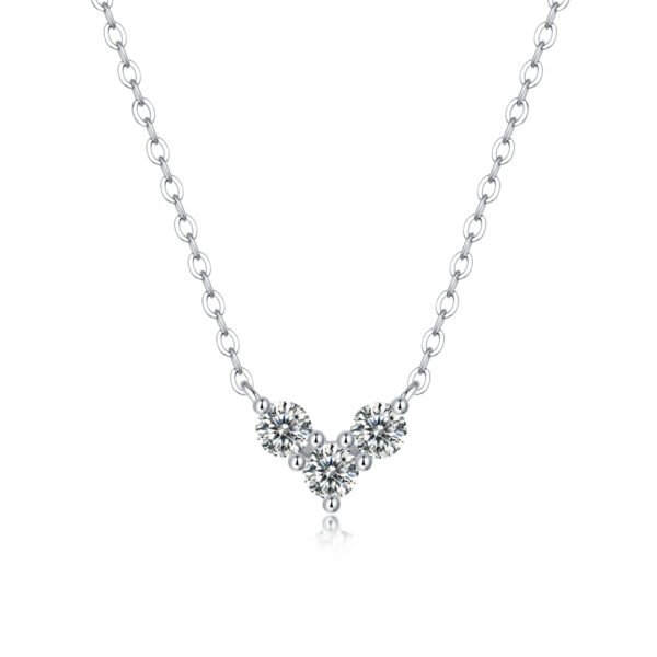 Anryss 925 Sterling Silver Necklace with Moissanite Dream Pendant - Fashionable Clavicle Chain Accessories