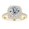 Anryss 925 sterling silver 2-Carat Square-Cut Moissanite Ring