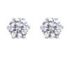 Anryss 925 sterling silver Minimalist round moissanite stud earrings—ideal for maintaining piercings