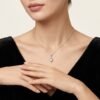 Anryss 925 sterling silver Moissanite necklace with heart-shaped pendant a luxurious style for women