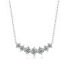 Anryss 925 sterling silver Freeze-frame necklace moissanite choker clavicle chain understated luxury niche