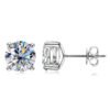 Anryss 925 sterling silver New 2-Carat Moissanite Stud Earrings – 18K Gold-Plated, Premium "Quiet Luxury" Style for Women