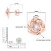Anryss 925 sterling silver "Insta-style" fresh and minimalist rose gold moissanite stud earrings