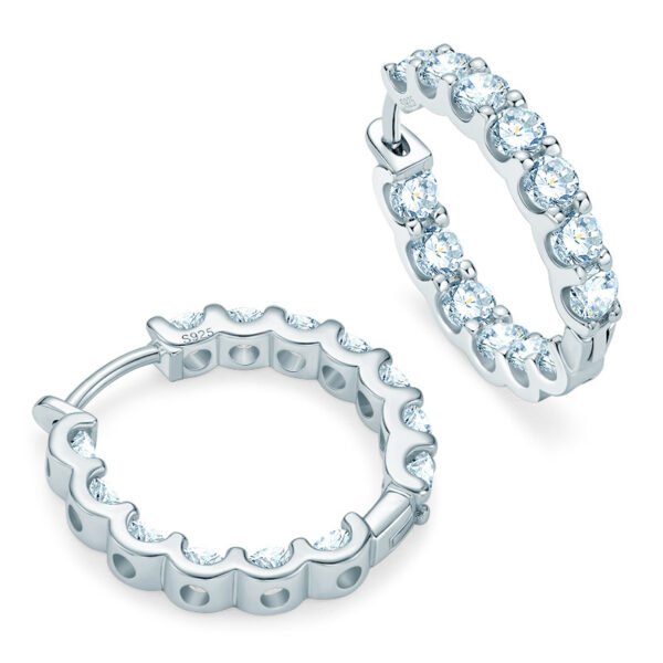 O1CN01E8u34J1JF85EsIrYL_!!1859550998-0-cib Anryss 925 sterling silver Moissanite earrings and hoops—trendy stylish designs