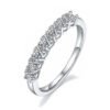 Anryss 925 sterling silver Trendy Instagram-worthy women's moissanite ring unique and sophisticated seven-star design