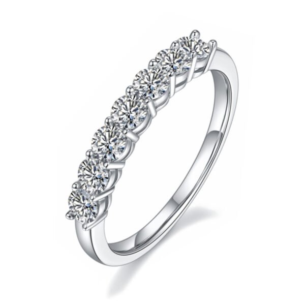 Anryss 925 sterling silver Trendy Instagram-worthy women's moissanite ring unique and sophisticated seven-star design