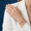 Anryss 925 sterling silver Moissanite tennis bracelet for women light luxury style