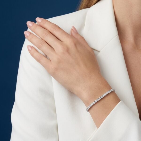 Anryss 925 sterling silver Moissanite tennis bracelet for women light luxury style