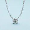 Anryss 925 sterling silver Fairy-like sweet and cool moissanite necklace/choker with a unique and sophisticated feel