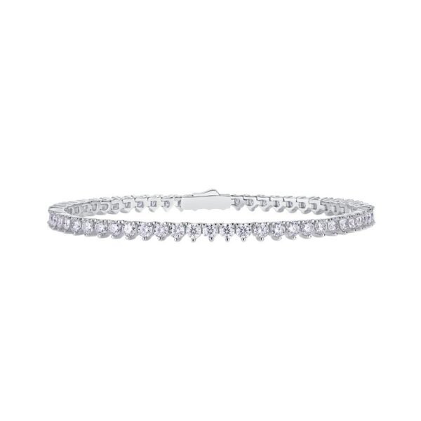 Anryss 925 sterling silver Silver-plated gold Moissanite bracelet featuring a charm—affordable luxury style