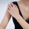 Anryss 925 sterling silver Moissanite tennis bracelet for women exuding sophistication