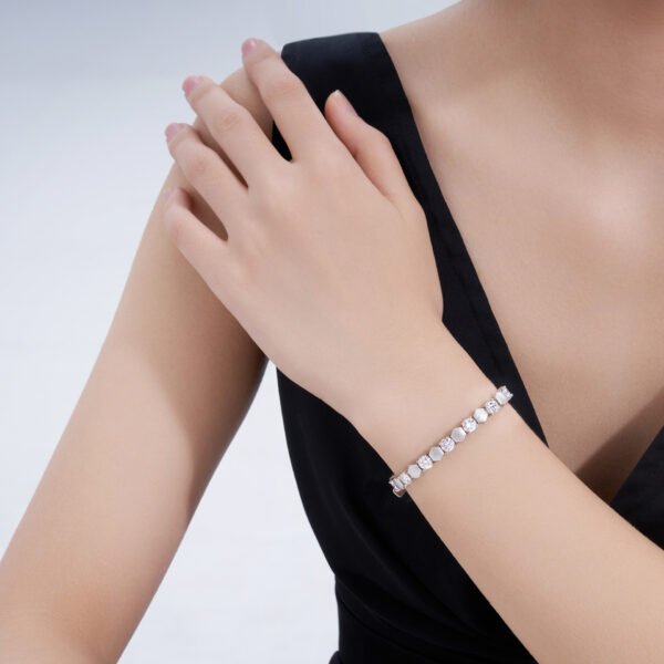 Anryss 925 sterling silver Moissanite tennis bracelet for women exuding sophistication