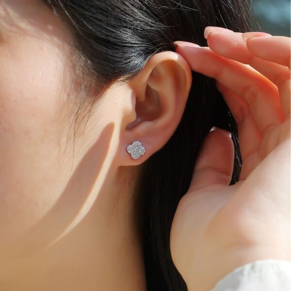Anryss 925 sterling silver Women's Square Stud Earrings – Trendy Korean-Style "Insta-Worthy" Accessories