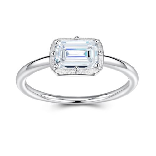 Anryss 925 sterling silver Square bag style light luxury women's moissanite ring
