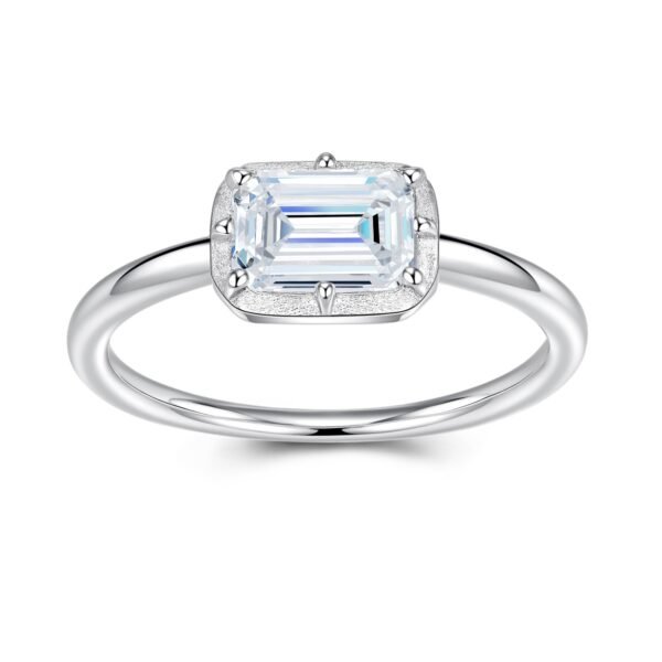 Anryss 925 sterling silver Square bag style light luxury women's moissanite ring