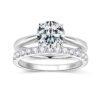Anryss 925 sterling silver Women's Stackable Moissanite Ring Set – 18K Gold-Plated Affordable Luxury with a Sophisticated Aesthetic