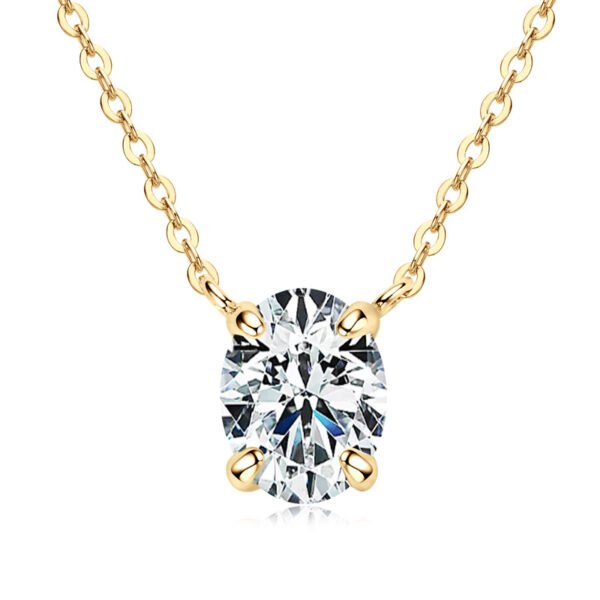 Anryss 925 sterling silver Affordable luxury pigeon egg moissanite necklace versatile and simple clavicle chain