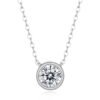 Anryss 925 sterling silver Moissanite necklace rose gold clavicle chain minimalist style