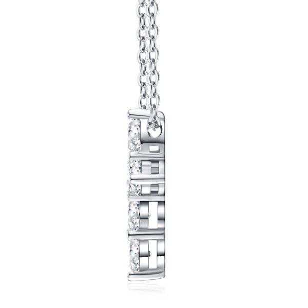 Anryss 925 sterling silver Moissanite cross necklace for women simple and stylish European and American style clavicle chain
