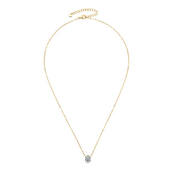 Anryss 925 sterling silver Affordable luxury pigeon egg moissanite necklace versatile and simple clavicle chain
