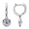 Anryss 925 sterling silver Korean style light luxury moissanite earrings for women elegant and niche high-end hoop earrings