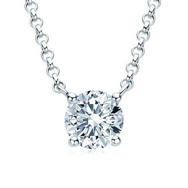 Anryss 925 sterling silver Mermaid Tears Necklace Moissanite Clavicle Chain for Women