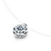 Anryss 925 sterling silver Mermaid Tears Necklace Moissanite Clavicle Chain for Women