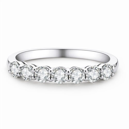 Anryss 925 sterling silver Trendy Instagram-worthy women's moissanite ring unique and sophisticated seven-star design