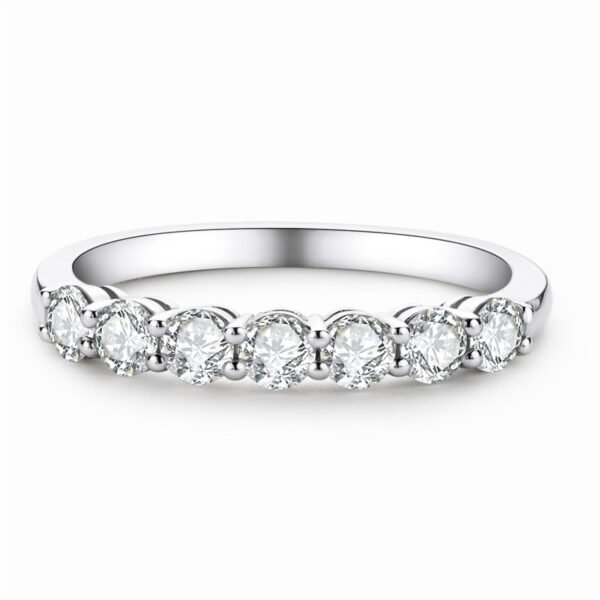 Anryss 925 sterling silver Trendy Instagram-worthy women's moissanite ring unique and sophisticated seven-star design