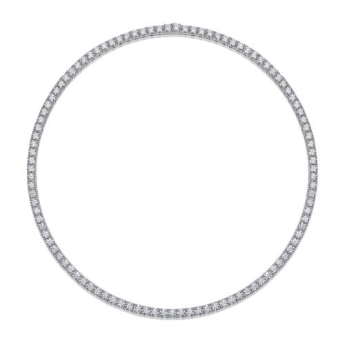 Anryss 925 sterling silver European and American style layered clavicle necklace, moissanite starry sky necklace, women's tennis necklace