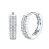 Anryss 925 sterling silver Sparkling Time Earrings with White Gold Plated Moissanite Silver Studs - Sophisticated Style