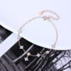 Anryss 925 sterling silver classic four-leaf clover moissanite bracelet stackable 18K gold plated high-end luxury jewelry