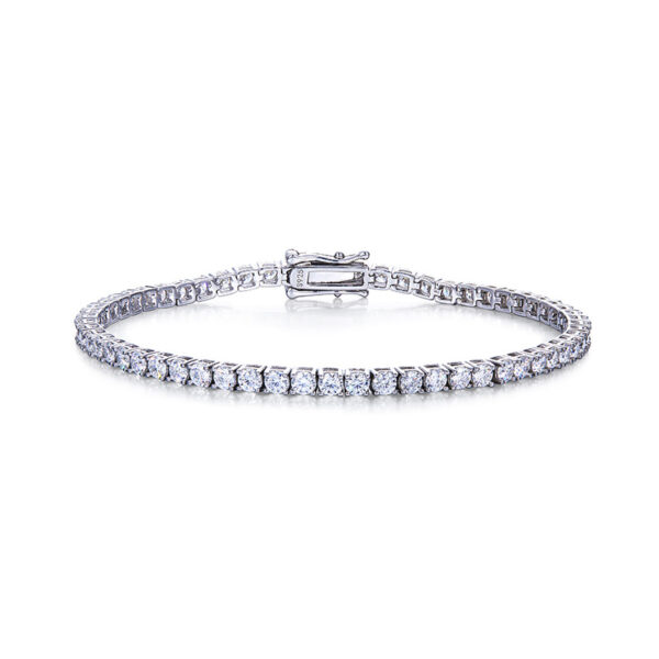 New minimalist luxury boutique exquisite ins style bracelet for women, full diamond S925 sterling silver high-end tennis chain