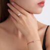 Anryss 925 sterling silver Square bag style light luxury women's moissanite ring