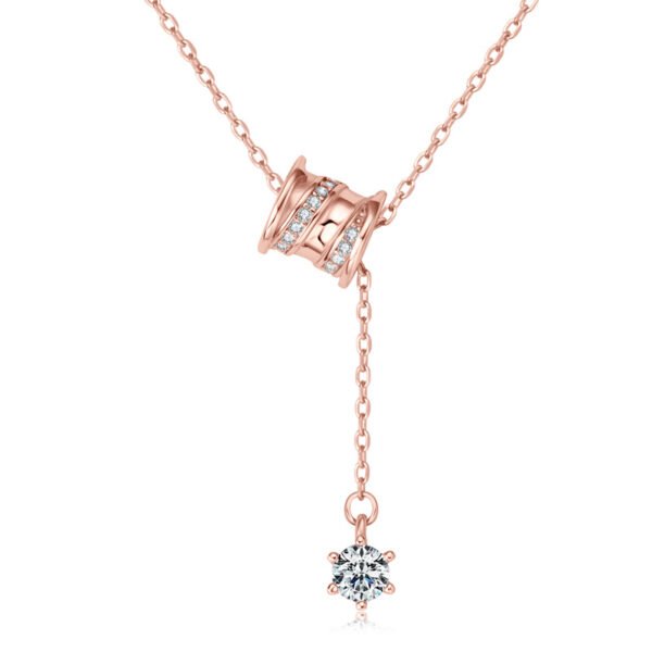 O1CN01QZAkpD1JF88aSyGxb_!!1859550998-0-cib Anryss 925 sterling silver An elegant "affordable luxury" rose gold "slim-waist" style clavicle necklace—perfect as a gift for your girlfriend