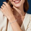 Anryss 925 sterling silver moissanite tennis ball chain bracelet a sophisticated and luxurious bracelet for women a niche and exquisite style