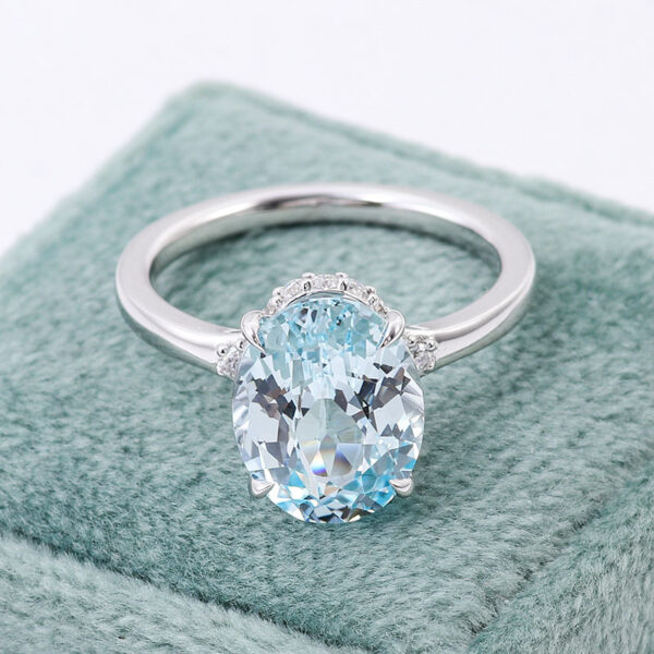 O1CN01RKPL9i1aICRMPfrFt_!!1925443306-0-cib Anryss 925 sterling silver 18K gold Gemstone ring 2 carats diamond-shaped women's ring