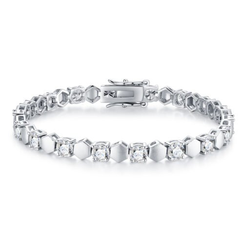 Anryss 925 sterling silver Moissanite tennis bracelet for women exuding sophistication