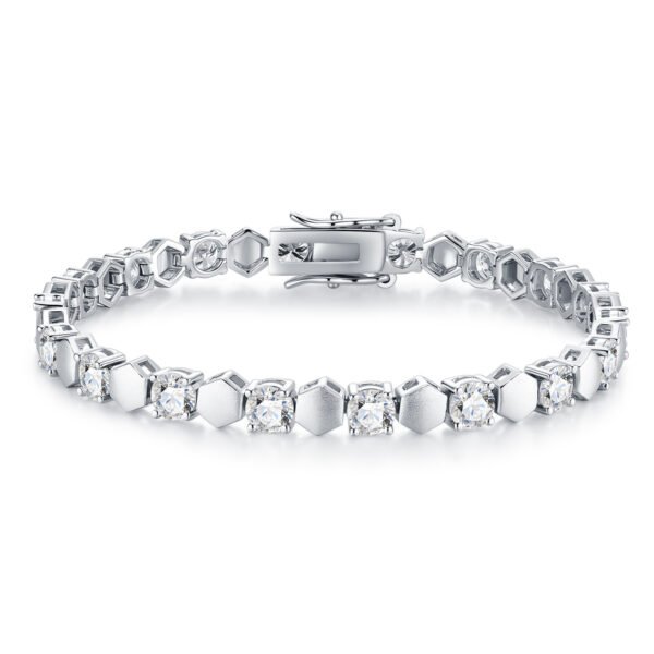 Anryss 925 sterling silver Moissanite tennis bracelet for women exuding sophistication