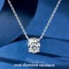 Anryss 925 sterling silver Affordable luxury pigeon egg moissanite necklace versatile and simple clavicle chain