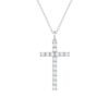Anryss 925 sterling silver Non-fading necklace faith pendant fashionable silver moissanite cross clavicle chain