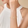 Anryss 925 sterling silver four-leaf clover moissanite bracelet a luxurious and sophisticated piece