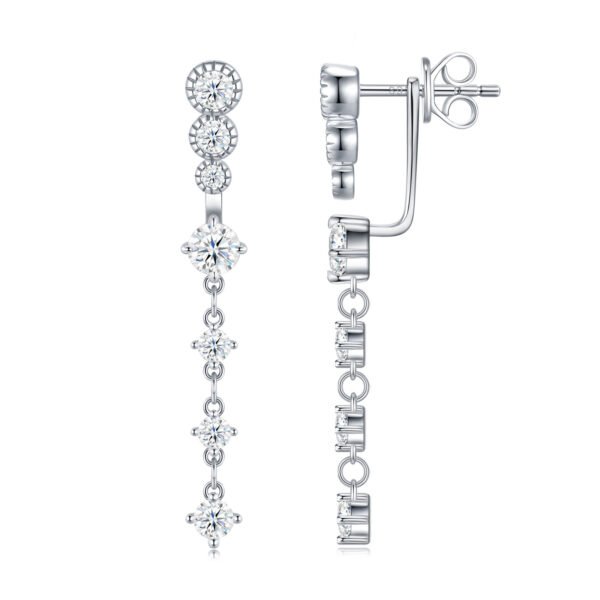 Anryss 925 sterling silver Elegant Moissanite Stud Earrings – Chic "Insta-Style" for Women