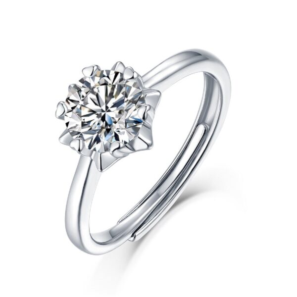 Anryss 925 sterling silver Six-prong moissanite ring a popular style for women with a touch of luxury