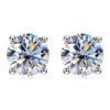 Anryss 925 sterling silver New 2-Carat Moissanite Stud Earrings – 18K Gold-Plated, Premium "Quiet Luxury" Style for Women