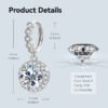 Anryss 925 sterling silver 2-Carat Moissanite Drop Earrings for Women – Affordable Luxury with a Sophisticated Feel