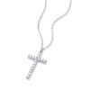Anryss 925 sterling silver Non-fading necklace faith pendant fashionable silver moissanite cross clavicle chain